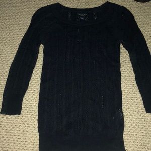 American Eagle Navy Blue XS 3/4 Sleeve Sweater
